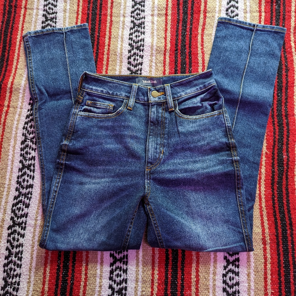 Modcloth back seam straight jeans